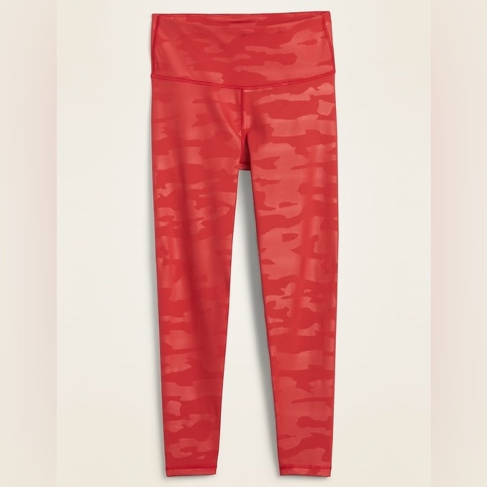 NWT Old Navy Camo High-Waisted PowerPress 7/8 Leggings in “Torchlight”